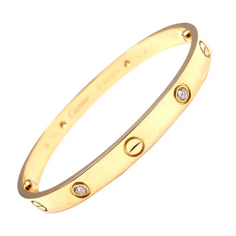 cartier love bracelet with 4 diamonds|cartier love bangle full diamond.